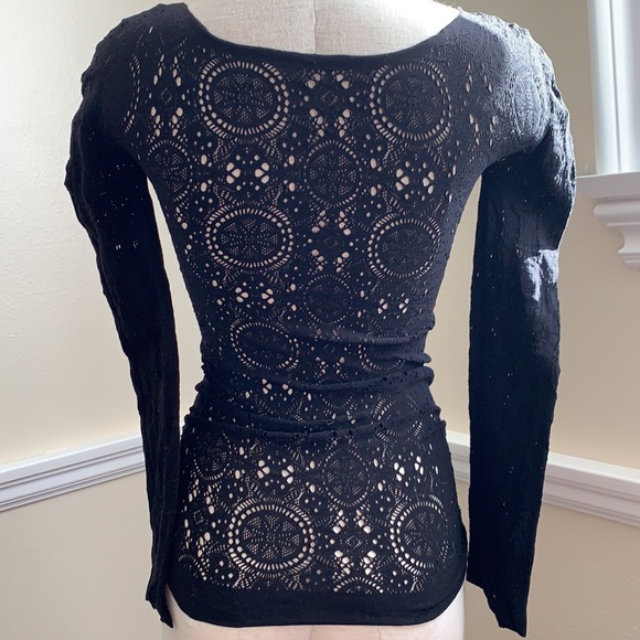 Free People black Lacey top. Size XS/S - Picture 4 of 5